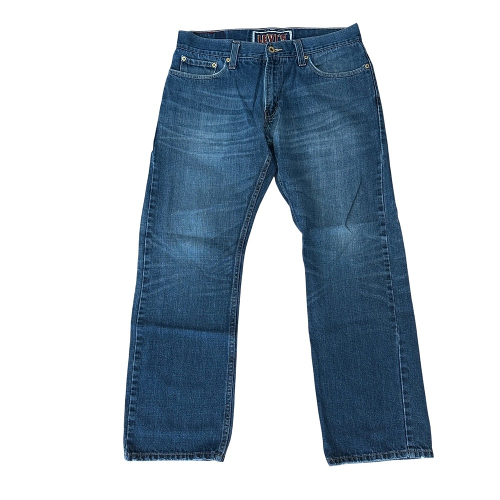 LEVIS 514 Mens Jeans 34x30 Slim Straight Blue Denim Classic Fit Casual Retro